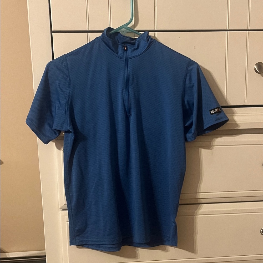 Kerrits Ice Fil Lite Short Sleeve Dark Blue Riding Shirt (Youth XL)
